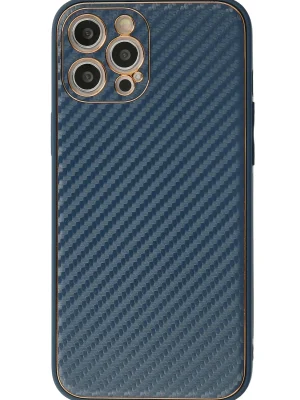 Newface iPhone 12 Pro Max Kılıf Coco Karbon Silikon - Mavi