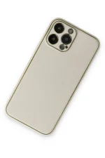 Newface iPhone 13 Pro Kılıf Coco Deri Silikon Kapak - Beyaz - Görsel 3