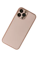 Newface iPhone 13 Pro Kılıf Coco Deri Silikon Kapak - Pudra - Görsel 2