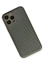 Newface iPhone 13 Pro Kılıf Coco Karbon Silikon - Füme - Görsel 2