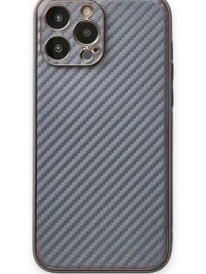 Newface iPhone 13 Pro Kılıf Coco Karbon Silikon - Gri