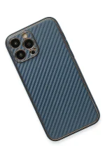 Newface iPhone 13 Pro Kılıf Coco Karbon Silikon - Mavi - Görsel 3