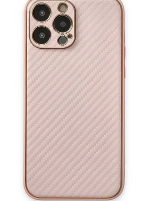 Newface iPhone 13 Pro Kılıf Coco Karbon Silikon - Pembe