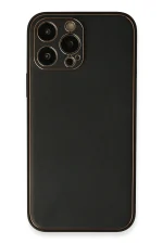 Newface iPhone 13 Pro Max Kılıf Coco Deri Silikon Kapak - Siyah