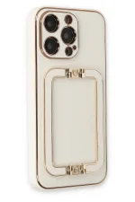 Newface iPhone 13 Pro Max Kılıf Coco Elit Kapak - Beyaz - Görsel 2