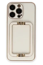 Newface iPhone 13 Pro Max Kılıf Coco Elit Kapak - Beyaz