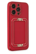 Newface iPhone 13 Pro Max Kılıf Coco Elit Kapak - Kırmızı - Görsel 2