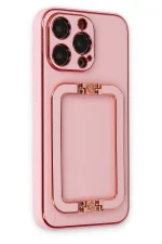 Newface iPhone 13 Pro Max Kılıf Coco Elit Kapak - Pembe - Görsel 2