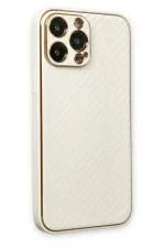 Newface iPhone 13 Pro Max Kılıf Coco Karbon Silikon - Beyaz - Görsel 3