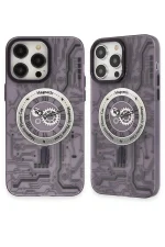 Newface iPhone 14 Pro Kılıf Apollo Magneticsafe Desenli Kapak - Apollo Mor - 5