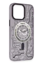 Newface iPhone 14 Pro Kılıf Apollo Magneticsafe Desenli Kapak - Apollo Mor - 5 - Görsel 4