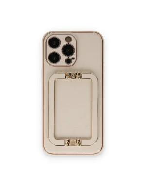 Newface iPhone 14 Pro Kılıf Coco Elit Kapak - Gold