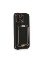 Newface iPhone 14 Pro Kılıf Coco Elit Kapak - Siyah - Görsel 2