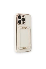 Newface iPhone 14 Pro Max Kılıf Coco Elit Kapak - Beyaz - Görsel 2