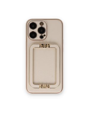 Newface iPhone 14 Pro Max Kılıf Coco Elit Kapak - Gold