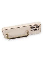 Newface iPhone 14 Pro Max Kılıf Coco Elit Kapak - Gold - Görsel 3