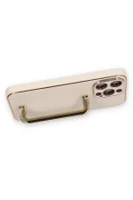Newface iPhone 14 Pro Max Kılıf Coco Elit Kapak - Gold - Görsel 3