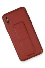 Newface iPhone XS Max Kılıf Coco Deri Standlı Kapak - Fuşya - Görsel 3