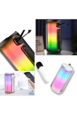 Newface Pluse 5 Mikrofonlu RGB Kablosuz Hoparlör - Beyaz - Görsel 5