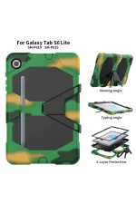 Newface Samsung Galaxy P610 Tab S6 Lite 10.4 Kılıf Griffin Tablet Kapak - Kamuflaj - Görsel 4