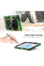 Newface Samsung Galaxy P610 Tab S6 Lite 10.4 Kılıf Griffin Tablet Kapak - Kamuflaj - Görsel 7