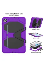 Newface Samsung Galaxy P610 Tab S6 Lite 10.4 Kılıf Griffin Tablet Kapak - Mor - Görsel 4