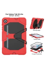 Newface Samsung Galaxy T500 Tab A7 10.4 Kılıf Griffin Tablet Kapak - Kırmızı - Görsel 4