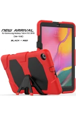 Newface Samsung Galaxy T510 Tab A 10.1 Kılıf Griffin Tablet Kapak - Kırmızı - Görsel 2