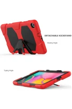 Newface Samsung Galaxy T510 Tab A 10.1 Kılıf Griffin Tablet Kapak - Kırmızı - Görsel 6