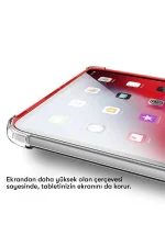 Newface Samsung Galaxy T737 Tab S7 FE 12.4 Kılıf Anti Şeffaf Tablet Silikon - Şeffaf - Görsel 3