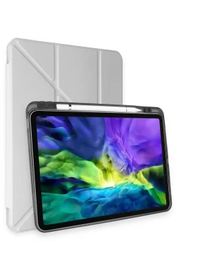 Newface Samsung Galaxy Tab A9 Plus Kılıf Kalemlikli Mars Tablet Kılıfı - Gri