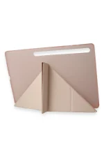 Newface Samsung Galaxy Tab A9 Plus Kılıf Kalemlikli Mars Tablet Kılıfı - Rose Gold - Görsel 3