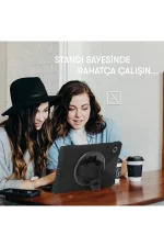 Newface Samsung Galaxy X200 Tab A8 10.5 Kılıf Amazing Tablet Kapak - Kırmızı - Görsel 3