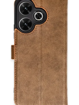 Newface Xiaomi Redmi 13 4G Kılıf Trend S Plus Kapaklı Kılıf - Taba