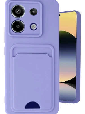 Newface Xiaomi Redmi Note 13 Pro 5G Kılıf Kelvin Kartvizitli Silikon - Lila