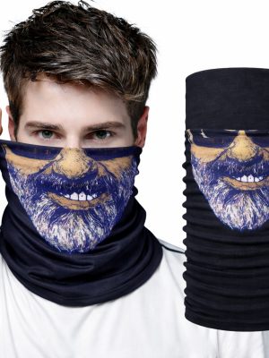 Sakallı Yüz Desenli Baf Buff – Çok Amaçlı Boyunluk & Maske 1 No