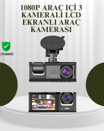 G-Sensörlü 3'lü Kayıtlı Araç Kamerası - Görsel 5