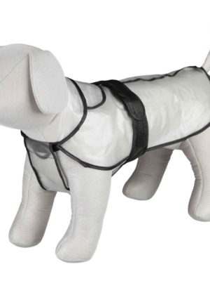Trixie Köpek Yağmurluk M 50cm Transparan Şeffaf Siyah Biyeli
