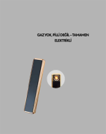Rüzgar Geçirmez Elektronik Çakmak – Modern Tasarım, Metal Gövde - Görsel 2