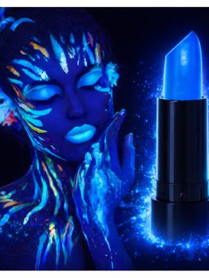 UV Neon Mavi Ruj – Karanlıkta Parlayan Makyaj Boyası