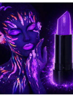 UV Neon Mor Ruj – Karanlıkta Parlayan Makyaj Boyası