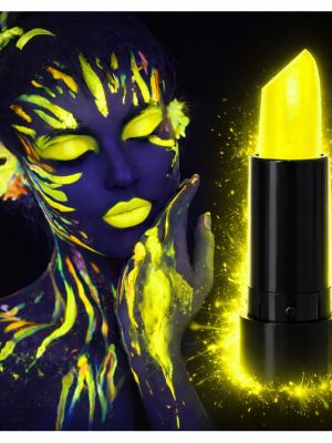 UV Neon Sarı Ruj – Karanlıkta Parlayan Makyaj Boyası