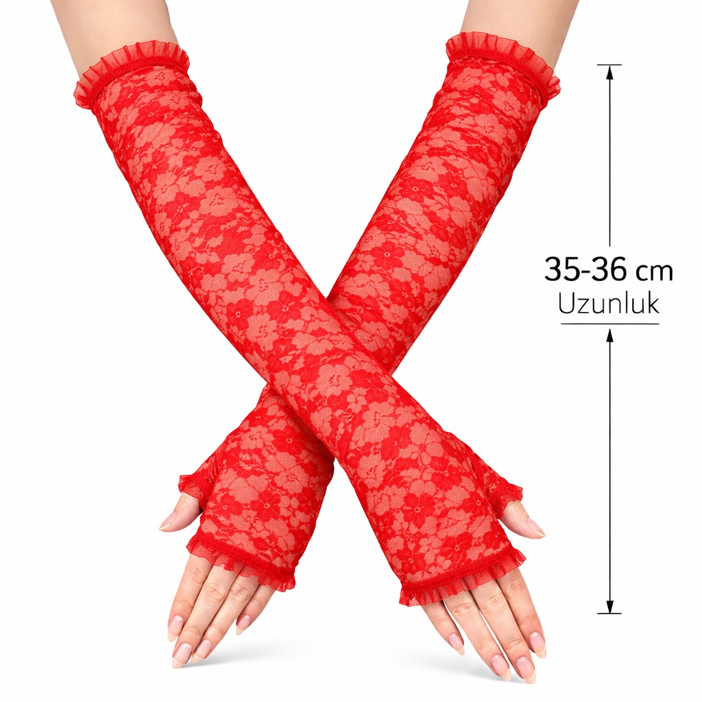 uzun-zarif-dantel-eldiven-parmaksiz-kirmizi-35-cm-resim-5467.jpg Uzun Zarif Dantel Eldiven Parmaksız Kırmızı 35 cm - Görsel 1