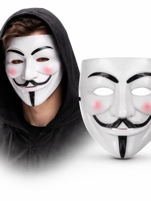 V Mask Premium Vendetta Beyaz Maske (Guy Fawkes Stil)