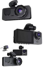 Yol Kayıt Araç Kamerası HD DVR 3 Kameralı 2.0in Ekranlı Ön İç Arka - Görsel 3