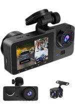 Yol Kayıt Araç Kamerası HD DVR 3 Kameralı 2.0in Ekranlı Ön İç Arka - Görsel 4
